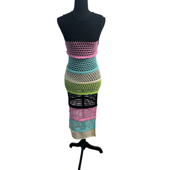 NWT! PQ Swim Midnight Perry Crochet Knit Maxi Dress  - Size XS/S - Picture 5 of 9